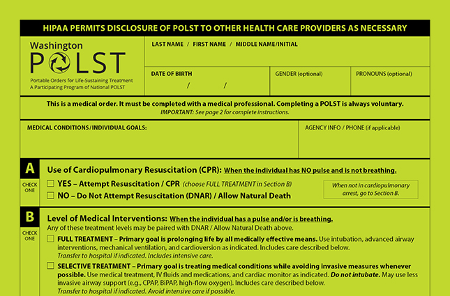 POLST form
