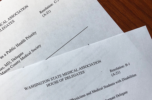 Image of resolution documents