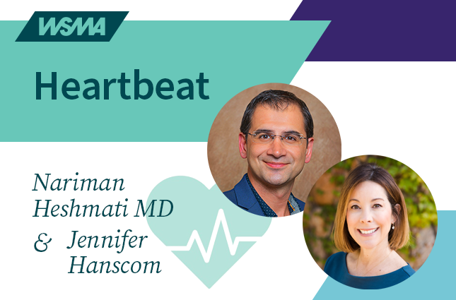 Heartbeat column logo with Nariman Heshmati MD & Jennifer Hanscom