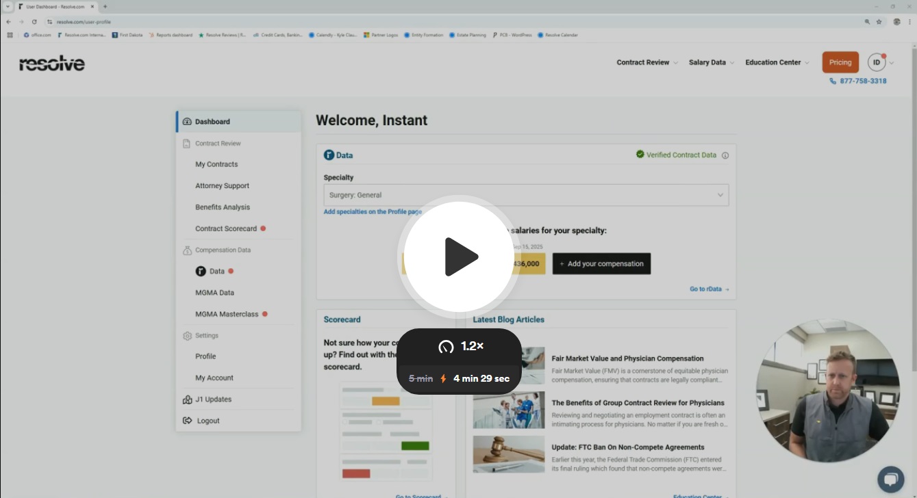 Resolve video instant review dashboard features