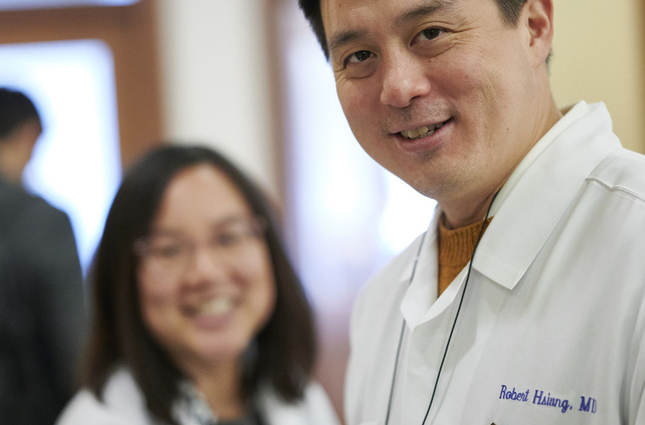 two Asian-American physicians