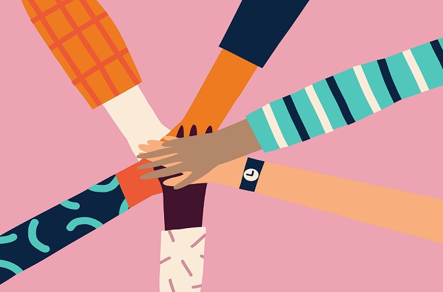 hands in a circle illustration